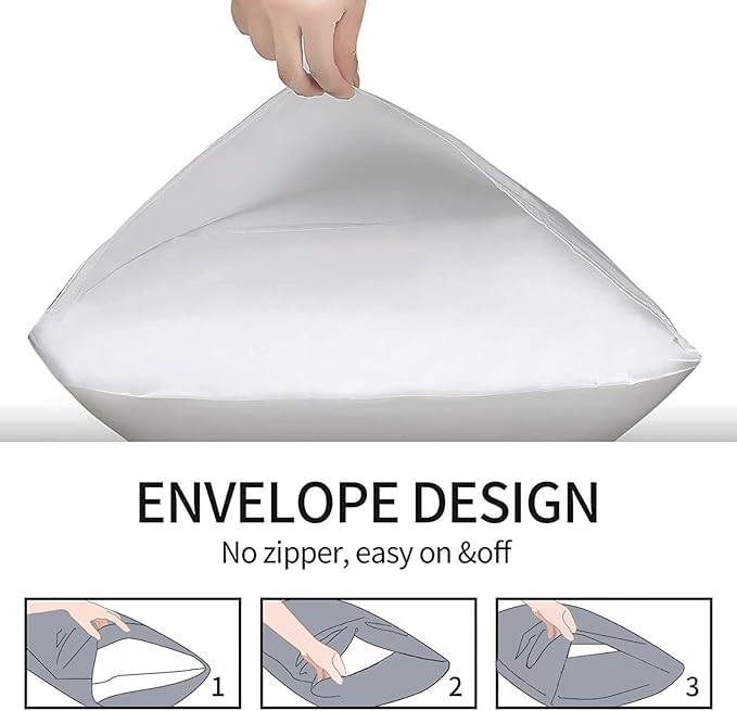 Microfiber Standard Bed Pillowcases 2 Pack, Super Soft Bed Pillow Covers Envelope Closure, Wrinkle, Fade and Stain Resistant, 20x26, Black
