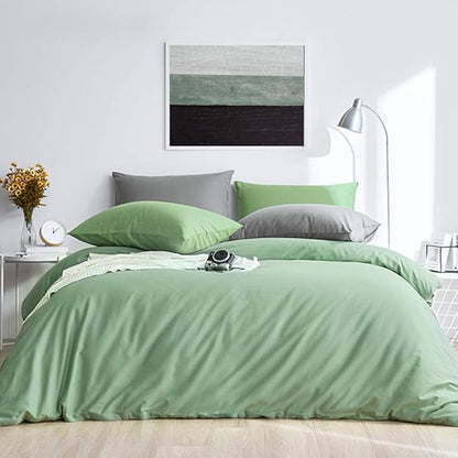 FLXXIE King Pillow Cases Set of 2, Soft Microfiber Pillow Covers with Envelope Closure, Wrinkle, Fade and Stain Resistant Pillowcases, 20x36, Sage Green