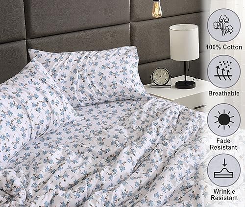 RUVANTI Flannel Sheets Set King Size, Cloud Nine
