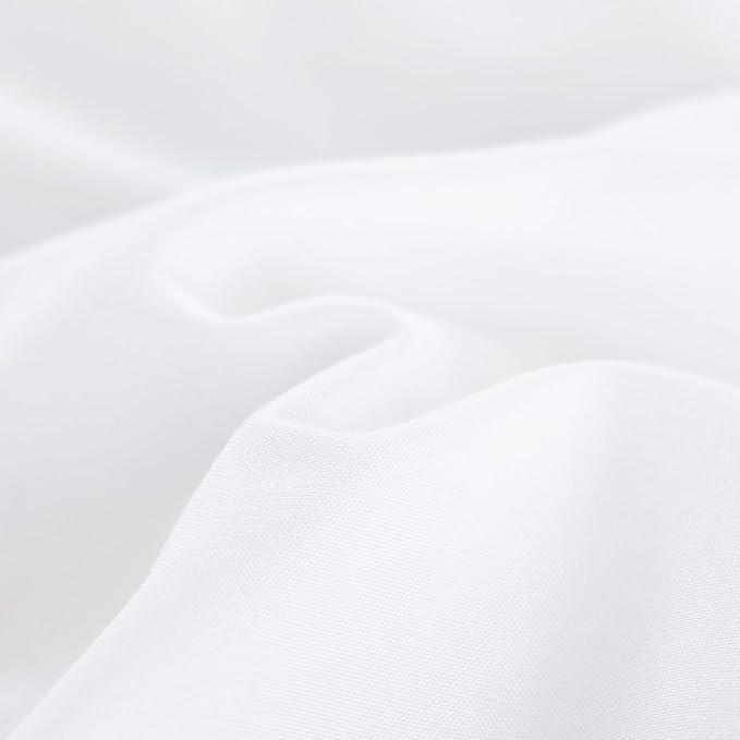 weigelia Queen Comforter Set White Comforter Boho Solid Color Bedding for All Season Soft Lightweight Microfiber 3PCS Reversible Comforter Set (1 Comforter, 2 Pillowcases)