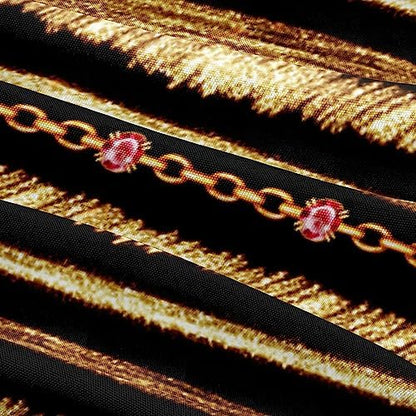 Gold Glitter Chains Duvet Cover and Pillowcases for Gilrs Bedroom Pink Bed Set Decor Black Comforter Cover Sets Twin Size