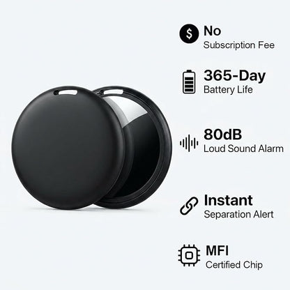 GPS Tracker for Vehicles No Subscription for iOS Only - 1 Pack | Undetectable Car Tracker, Precise Location Bluetooth Tag Compatible with Apple Find My for Key Luggage Kid Pet