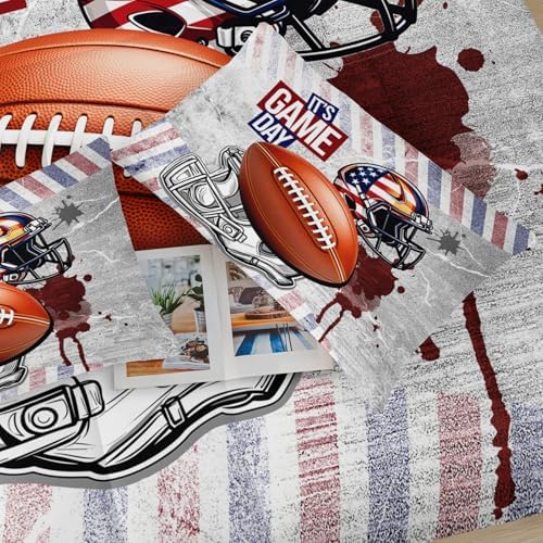 Twin Size Kids Comforter Sets Boys Football，Sport Themed Twin Size Bedding，with 1 Comforter with 2 Pillow Case
