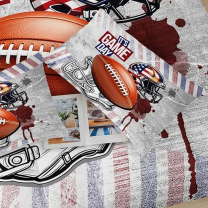 Twin Size Kids Comforter Sets Boys Football，Sport Themed Twin Size Bedding，with 1 Comforter with 2 Pillow Case