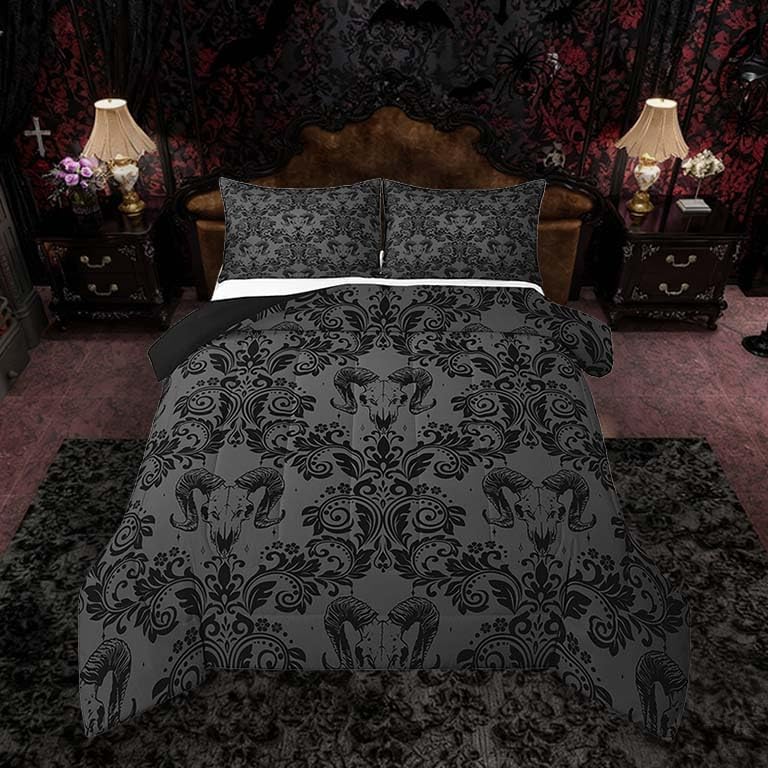 Feelyou Gothic Comforter Set Twin Size Bedding Set
