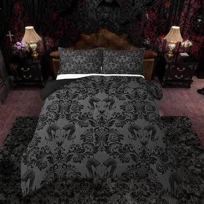 Feelyou Gothic Comforter Set Twin Size Bedding Set