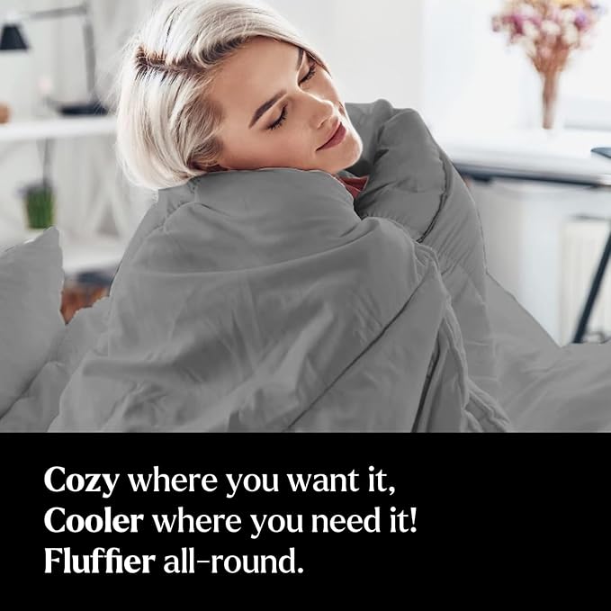 Miracle Made All-Season Cotton Duvet Cover – Water-Resistant, Lightweight, Breathable Bedding – Compatible with 3-Temperature Zone Comforter – King/Cali King, Stone