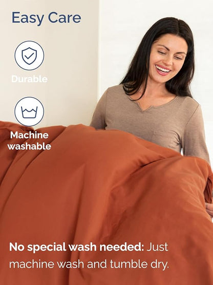 Extra Deep Queen Sheet Set - 6 Piece Breathable and Cooling Sheets - Hotel Luxury Bedding for Women, Men, Kids & Teens - Easy Secure Fit - Soft, Wrinkle Free & Comfy - Extra Deep Pockets - Terracotta