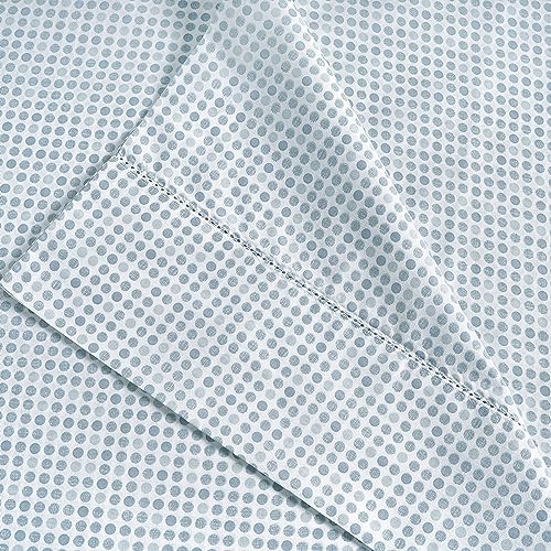 LANE LINEN Twin XL Bed Sheets 100% Organic Cotton 3pc Percale - Polka Dot