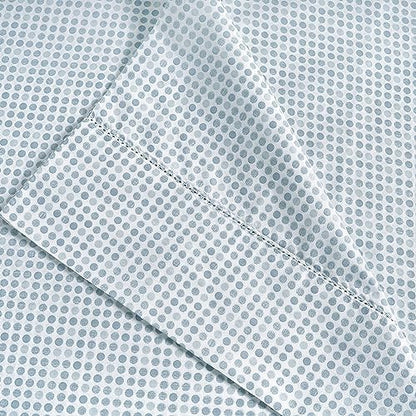 LANE LINEN Twin XL Bed Sheets 100% Organic Cotton 3pc Percale - Polka Dot