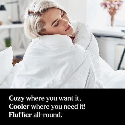 Miracle Made All-Season Cotton Duvet Cover – Water-Resistant, Lightweight, Breathable Bedding – Compatible with 3-Temperature Zone Comforter – Full/Queen, White