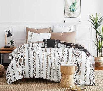 Oversized King Comforter Sets - 7 Pieces Western Bedding Boho Bed in a Bag