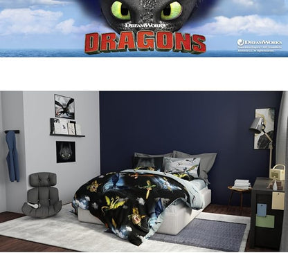 Jurassic World Kids Bedding Super Soft Cozy Reversible Microfiber Comforter and Sheet Set with Sham, 7 Piece Full Size, (Officially Licensed Product) by Franco