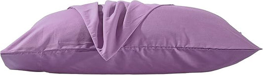 Evolive Ultra Soft Brushed Microfiber Standard Size 20"x30" Pillowcases Pair Set of 2 with Envelope Closure (20"x30" Standard, Lavender)