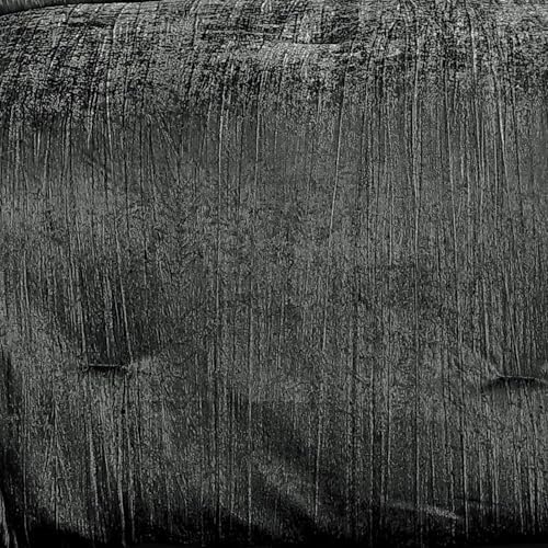 Riverbrook Home Turin Crinkle Velvet Comforter Bedding Set, Queen Size, Glam Textured Décor, Charcoal, 7 Pieces