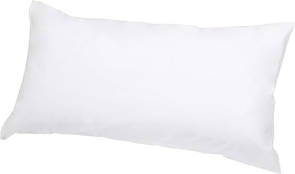 Amazon Basics King Pillow Pillowcases with Zipper, 100% Cotton Hypoallergenic, Pillow Protector, White (37 x 21 Inches), Pillows Not Included