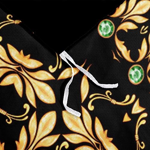 Golden Scrolls Print Duvet Cover and Pillow Shams Green Gems Deco for Girls and Boys Bedding Set Twin Size Black Color Bed Sets