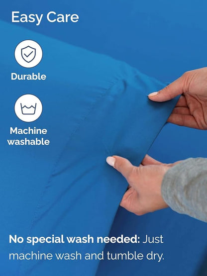 Extra Deep Twin Sheet Set - 4 Piece Breathable and Cooling Sheets - Hotel Luxury Bedding for Women, Men, Kids & Teens - Easy & Secure Fit - Soft, Wrinkle Free & Comfy - Extra Deep Pockets - Royal Blue