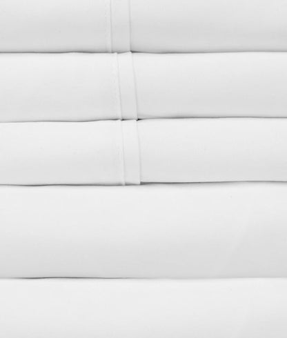 Queen Sheets White - 6 Piece 1500 Supreme Collection Fine Brushed Microfiber Deep Pocket Queen Sheet Set Bedding - 2 Extra Pillow Cases, Great Value, Queen, White