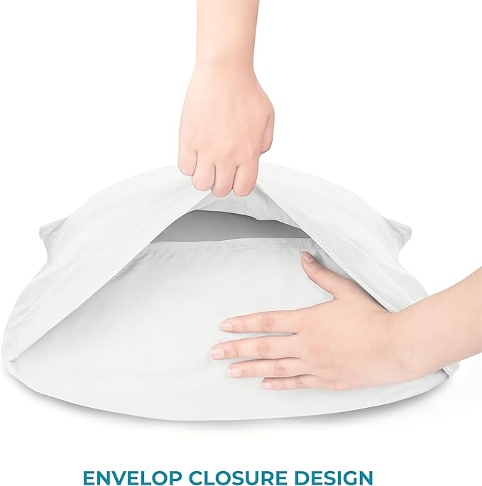Utopia Bedding Queen Pillow Cases - 6 Pack - Envelope Closure - Soft Brushed Microfiber Fabric - Shrinkage and Fade Resistant Pillow Covers Queen Size 20 X 30 Inches (Queen, White)