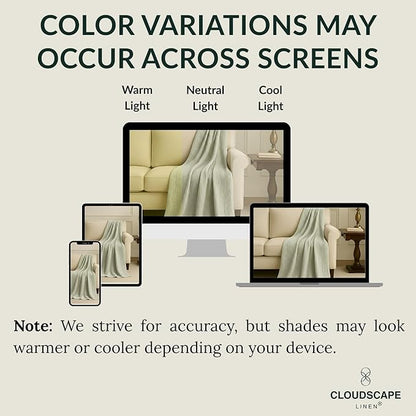 CLOUDSCAPE 100% Cotton 4 Layer Muslin Blanket Queen Size, Oversized, 92x92 Fits Upto Full Size Bed, Soft Breathable, Lightweight Layering, Summer Blanket for Adults, Spring Gift Idea- Seafoam