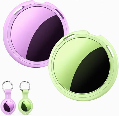 2 Pack Tracker Tags Finder Apple Find My MFi Certified Waterproof iOS Only | Bluetooth Air Smart Tags Item Finder Locator Worldwide Tracking for Key Pets Wallet Backpack Dogs Luggage Replaceable Battery