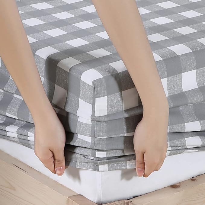 Eddie Bauer - Queen Sheets, Cotton Percale Bedding Set, Crisp & Cool Home Decor (Lakehouse Plaid, Queen)