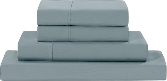 Modern Threads Soft Microfiber Solid Sheets - Luxurious Microfiber Bed Sheets - Includes Flat Sheet, Fitted Sheet with Deep Pockets, & Pillowcases Ocean King