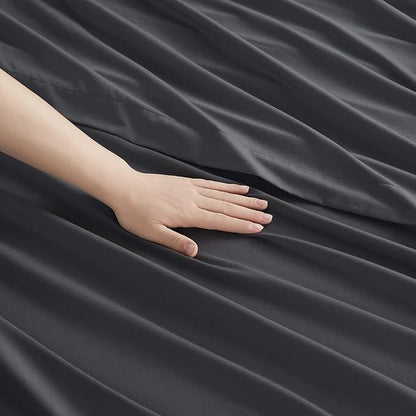 Clara Clark Twin XL Sheets, 5 Piece Set - Hotel Luxury Bed Sheets, Super Soft Bedding Set, Twin XL Size, Charcoal Gray