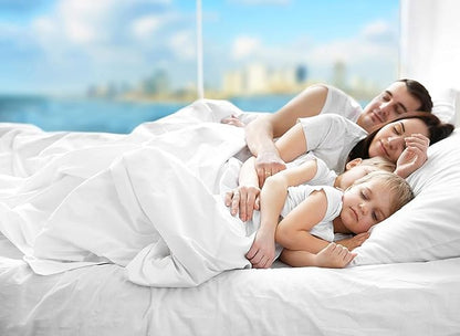 Comfort Beddings King Pillowcases Set of 4 – 100% Organic Cotton, 600 Thread Count Sateen, Soft & Comfy Pillow Covers with Envelope Closure, Ivory, King Size 20 x 36 Inches