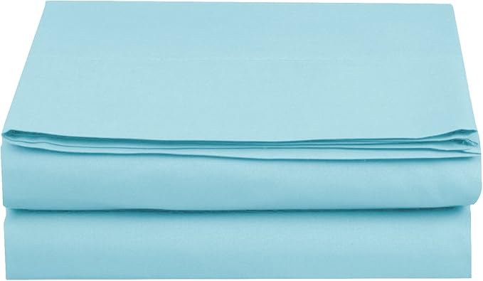 Luxury Flat Sheet on Amazon Elegant Comfort Wrinkle-Free 1500 Premier Hotel Quality 1-Piece Flat Sheet, King Size, Aqua
