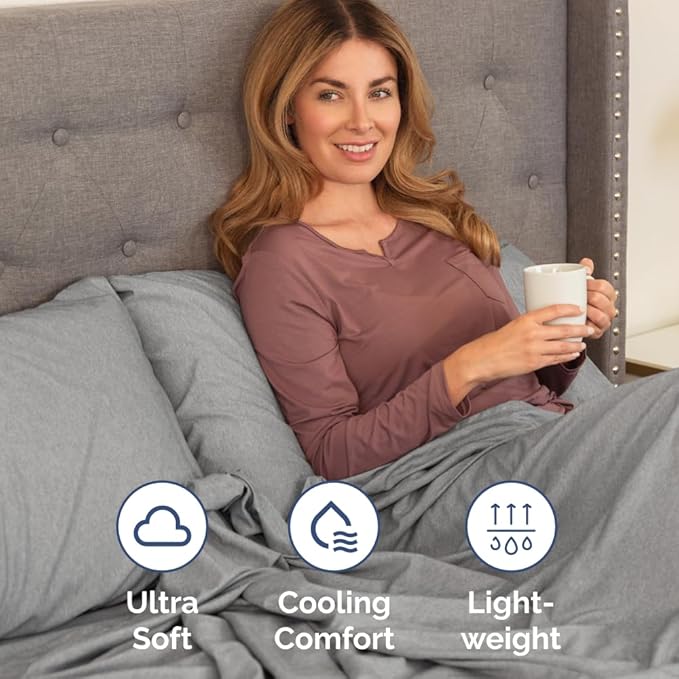 Standard Pillow Cases Set of 4 - Soft Hotel Quality Pillowcase Covers - Comfy Bedding for Women, Men, Kids & Teens - Machine Washable Pillow Protectors - 4 Piece Set - Standard Size Heathered Grey