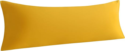 NTBAY Body Pillowcase - Brushed Microfiber 20x54 Pillowcase - Soft, Wrinkle-Free, Fade-Resistant, Stain-Resistant, Ginger Yellow Body Pillow Cover with Envelope Closure - 20x54 Inches, Ginger Yellow
