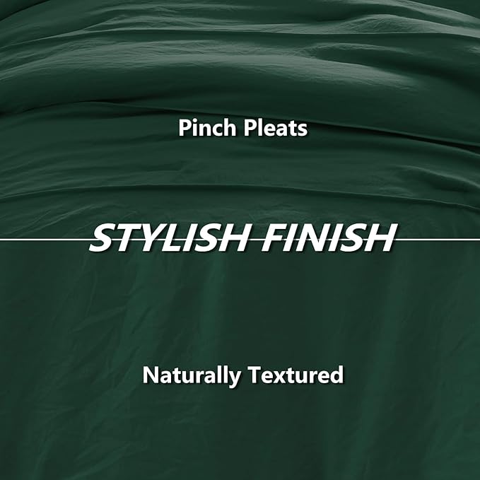 CozyLux King Size Comforter Set Emerald Green, 7 Pieces Soft Pinch Pleat Bed in a Bag King Comforter Set with Sheets, Bed Set with Down Alternative Comforter, Sheets, Pillowcases & Shams