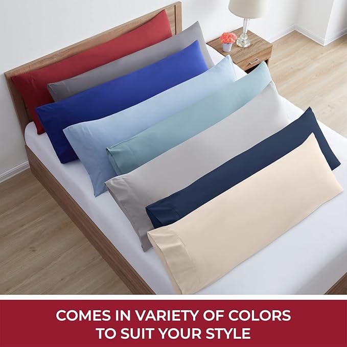 Mellanni Pillow Case - 1 PC Iconic Collection Pillowcases - Hotel Luxury, Extra Soft, Cooling Pillow Cover - Envelope Closure - Wrinkle, Fade, Stain Resistant (Body 20" x 54", White)