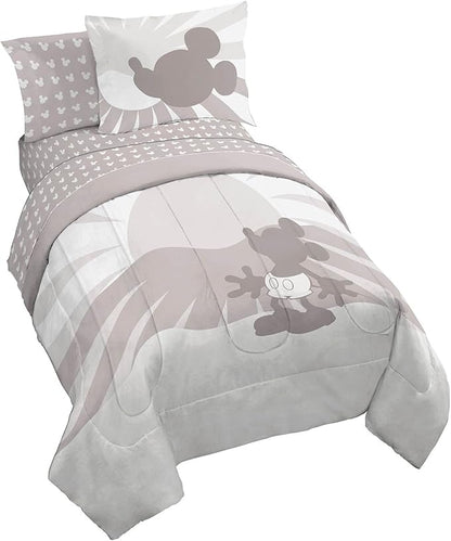 Jay Franco Disney Mickey Mouse Full Size Comforter Set - 7 Piece Bedding Includes Sheet Set & Pillow Covers - Super Soft Cozy Bedding
