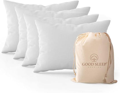 Set of 4 Pillow Cases King, 800 TC 100% Egyptian Cotton, Great for Hair & Skin Care, Silky Soft Sateen Weave Pillow Covers for Bed Pillow, Improves Sleep Quality, 4" Hem Pillowcases, White