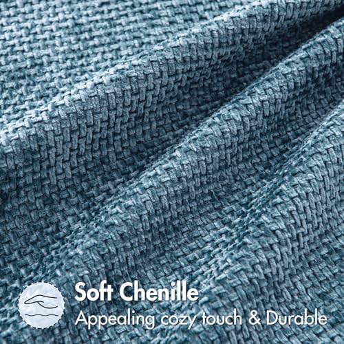 MIULEE Decorative Couch Throw Pillow Covers 20x20 Inch Coastal Blue 2 Pack