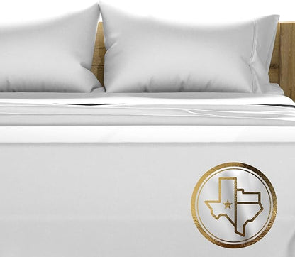 TEXAS LINEN CO. 100% Egyptian Cotton Split King Sheets Sets for Adjustable Bed - Luxury 1500 Thread Count Split Top King Sheets (5 PC, Light Grey), Soft, Cooling, Sateen Weave 17" Deep Pocket Sheet
