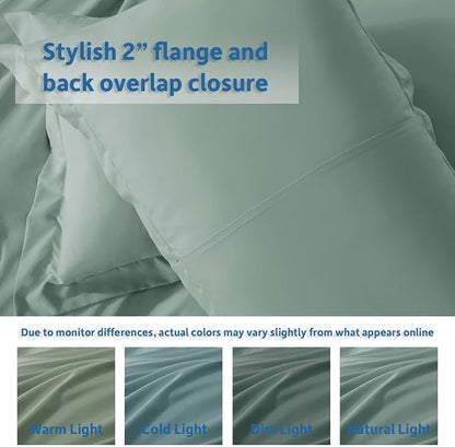 Nestl Twin Duvet Cover Set - Soft Double Brushed Sage Green Duvet Cover Twin XL, 2 Piece, with Button Closure, 1 Duvet Cover 68x90 inches and 1 Pillow Sham