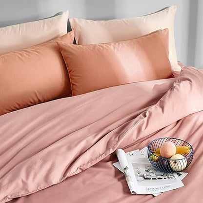 FLXXIE Pillow Cases Queen, Soft Microfiber Pillow Covers with Envelope Closure, Wrinkle Resistant Pillowcases, 2 Piece Set, 20x30, Tan