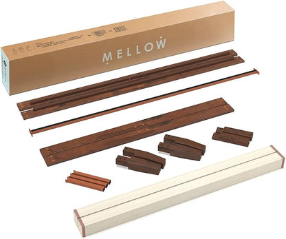 Mellow Naturalista Classic - 12 Inch Solid Wood Platform Bed with Wooden Slats, No Box Spring Needed, Easy Assembly, Queen, Espresso