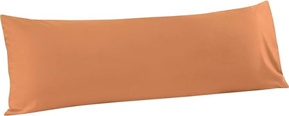 FLXXIE Body Pillow Cover - Super Soft Microfiber 20x54 Body Pillow Case - Envelope Closure, Wrinkle, Stain Resistant 20x54 Long Pillowcase, Tan