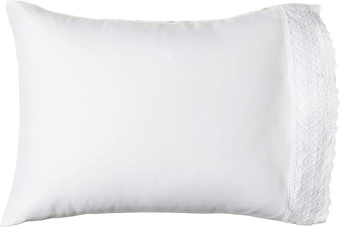 Modern Threads 3 Piece Microfiber Sheet Set – Soft Cooling Bed Sheets with Crochet Lace – Deep Pocket, Wrinkle Free, Breathable, Hotel Luxury Bedding, White, Twin