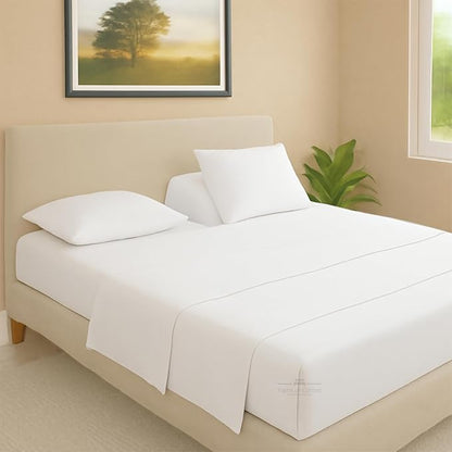 Split Head Flex 1 Qty Fitted Sheet for Adjustable Bed, Queen 34" Split Down from The Top, 100% Egyptian Cotton 600 Thread Count, 18" Deep Pocket, Super Soft Wrinkle Free, White