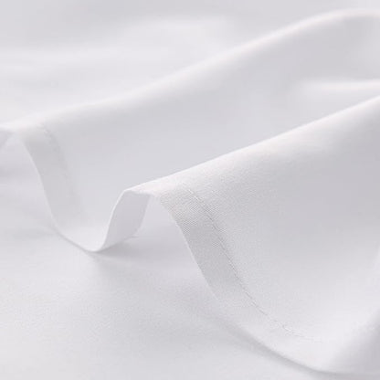 4 Piece Bed Sheet Set (Queen,White) 1 Flat Sheet,1 Fitted Sheet and 2 Pillow Cases,Brushed Microfiber Luxury Bedding with Deep Pockets