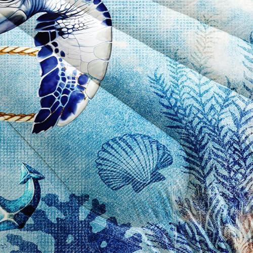 Nttopship Sea Turtle Comforter Bedding Set with 2 Pillowcase Full Size Ocean Comforter Set for Kids Boys Girls Bedroom Decor
