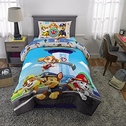 Franco Kids Bedding Super Soft Comforter and Sheet Set, 4 Piece Twin Size, Paw Patrol (Prints may vary)