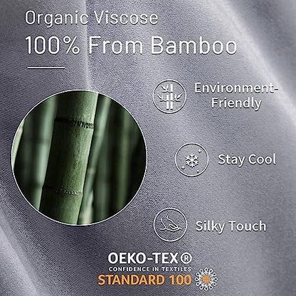 NEXHOME PRO Organic Natural Viscose from Bamboo Cooling Comforter,Light Grey 106" x 90" King Lightweight Down Alternative Cool Duvet Insert,Summer Bedding Blanket Cool for Hot Sleepers,8 Corner Tabs