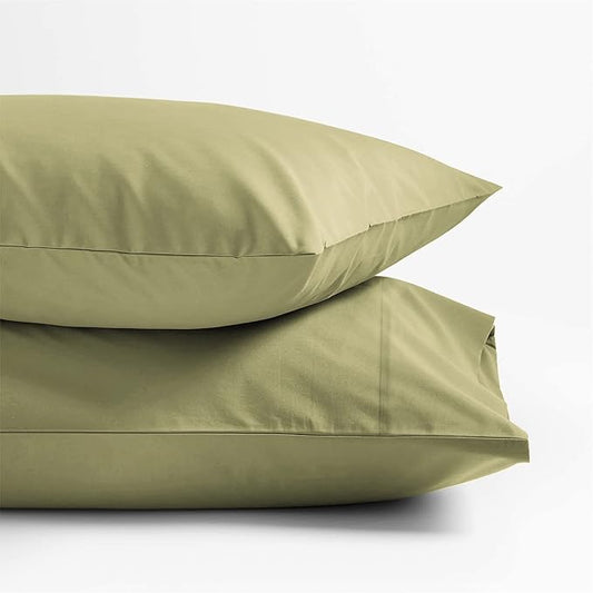 TEXAS LINEN CO. 100% Egyptian Cotton Standard/Queen Size Pillow Cases Set of 2-1000 Thread Count Pillow Cover - Breathable & Cooling Sage Green Pillowcases Set of 2 for Standard/Queen Pillows
